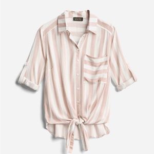 Vixbe Thompkins Tie Front Top